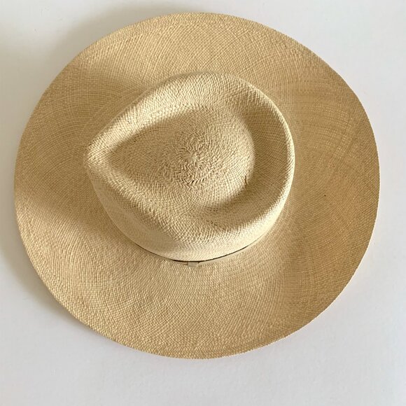 Wide Brim Equador Woven Straw Sun Hat by Cuyana - Picture 4 of 6